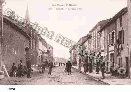 Ville de SOUAL, carte postale ancienne