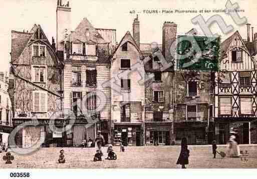 Ville de TOURS, carte postale ancienne