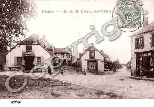 Ville de TREBAN, carte postale ancienne