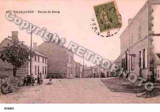 Ville de VILLELANGY, carte postale ancienne