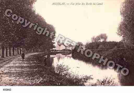 Ville de ACCOLAY, carte postale ancienne