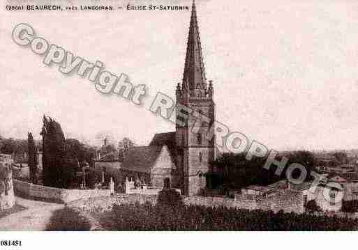 Ville de BAURECH, carte postale ancienne