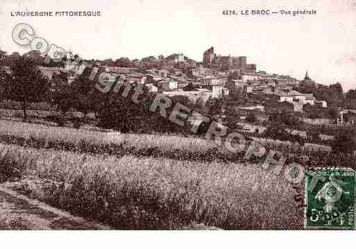 Ville de BROC(LE), carte postale ancienne