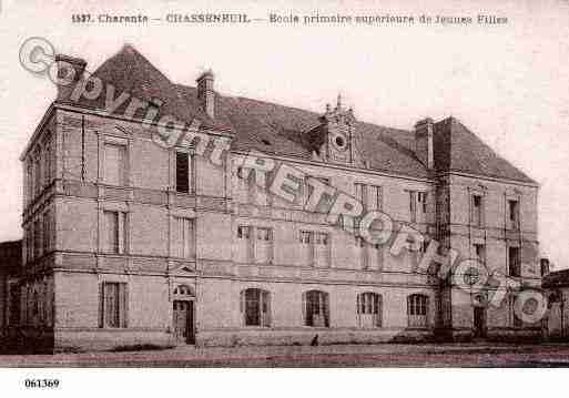 Ville de CHASSENEUILSURBONNIEURE, carte postale ancienne