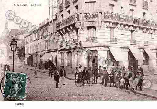 Ville de CLICHY, carte postale ancienne