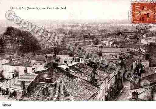 Ville de COUTRAS, carte postale ancienne