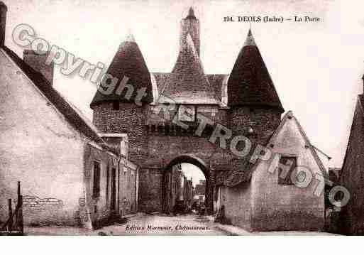 Ville de DEOLS, carte postale ancienne