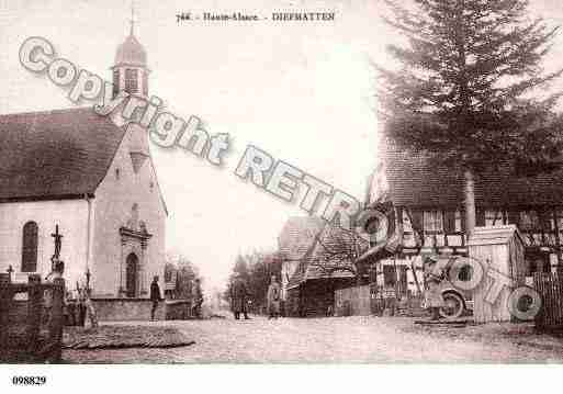 Ville de DIEFMATTEN, carte postale ancienne