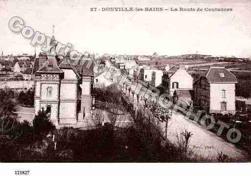 Ville de DONVILLELESBAINS, carte postale ancienne