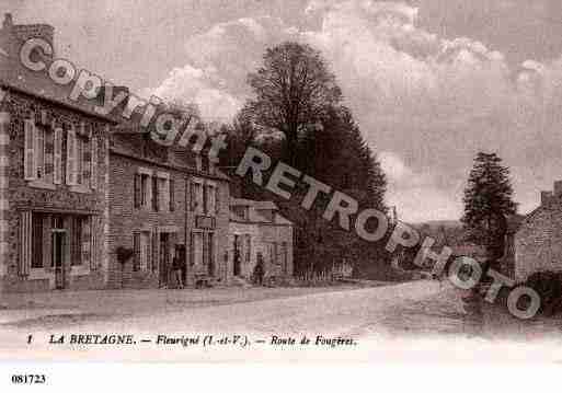 Ville de FLEURIGNE, carte postale ancienne