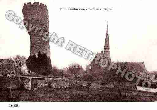 Ville de GALLARDON, carte postale ancienne