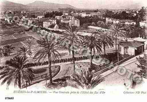 Ville de HYERES, carte postale ancienne