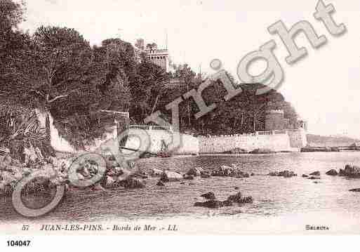 Ville de JUANLESPINS, carte postale ancienne