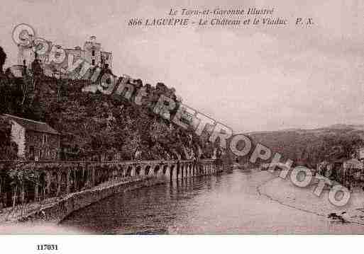 Ville de LAGUEPIE, carte postale ancienne