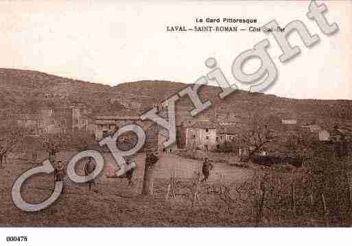 Ville de LAVALSAINTROMAN, carte postale ancienne