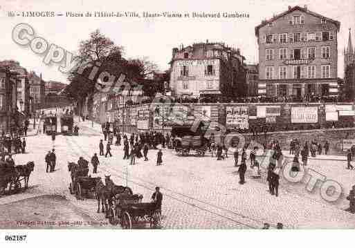 Ville de LIMOGES, carte postale ancienne