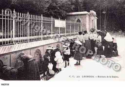 Ville de LOURDES, carte postale ancienne