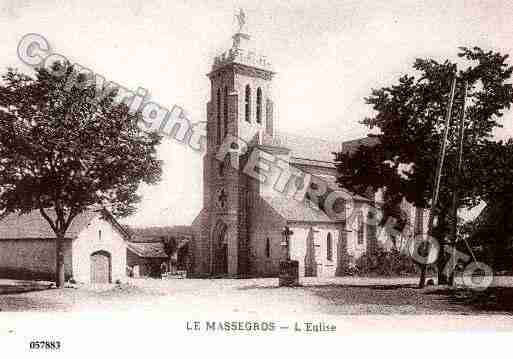 Ville de MASSEGROS(LE), carte postale ancienne