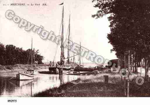 Ville de MESCHERSSURGIRONDE, carte postale ancienne