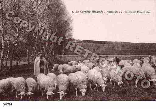 Ville de MILLEVACHES, carte postale ancienne