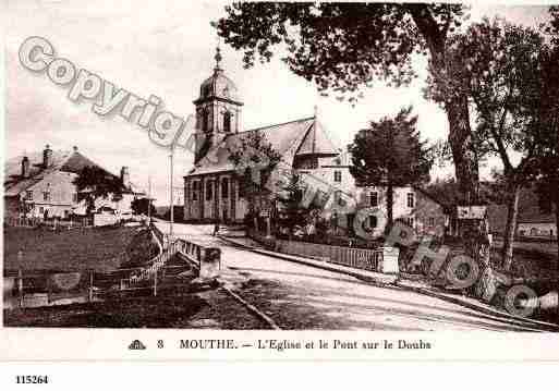 Ville de MOUTHE, carte postale ancienne