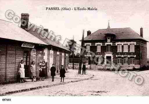 Ville de PASSEL, carte postale ancienne