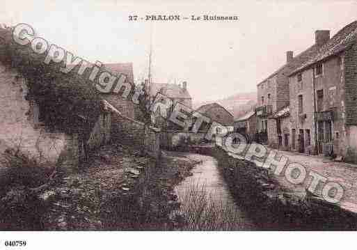 Ville de PRALON, carte postale ancienne