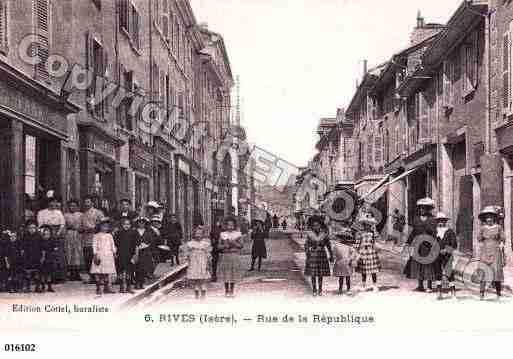 Ville de RIVES, carte postale ancienne