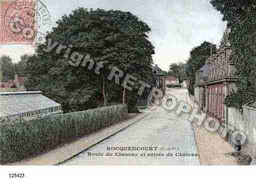 Ville de ROCQUENCOURT, carte postale ancienne