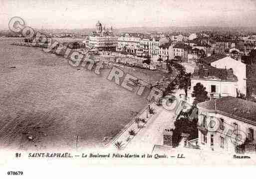 Ville de SAINTRAPHAEL, carte postale ancienne