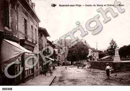 Ville de SAUVIATSURVIGE, carte postale ancienne