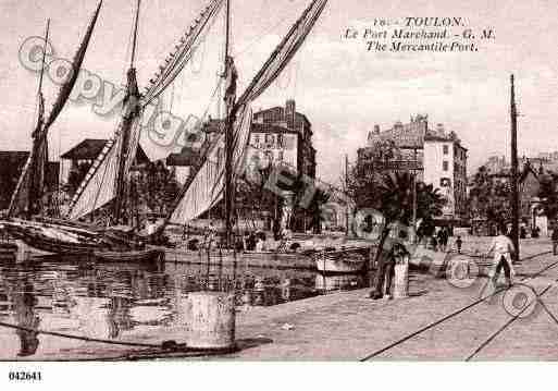 Ville de TOULON, carte postale ancienne