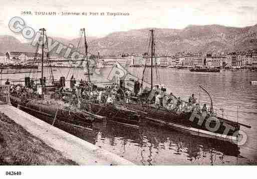 Ville de TOULON, carte postale ancienne