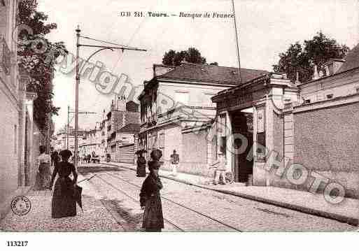 Ville de TOURS, carte postale ancienne