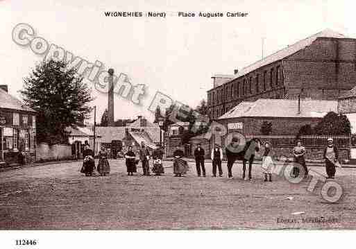 Ville de WIGNEHIES, carte postale ancienne