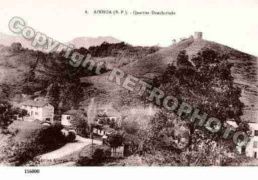 Ville de AINHOA, carte postale ancienne