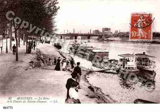 Ville de ASNIERESSURSEINE, carte postale ancienne