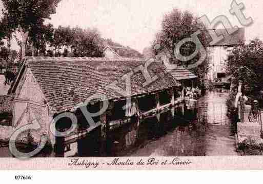 Ville de AUBIGNY, carte postale ancienne