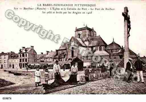 Ville de BARFLEUR, carte postale ancienne