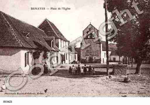 Ville de BENAYES, carte postale ancienne