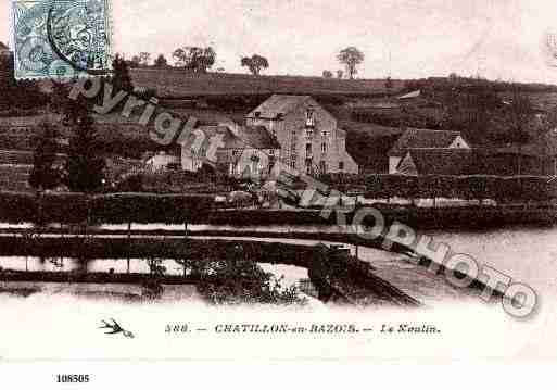 Ville de CHATILLONENBAZOIS, carte postale ancienne