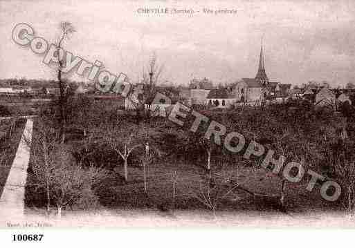 Ville de CHEVILLE, carte postale ancienne