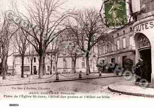 Ville de COUTRAS, carte postale ancienne