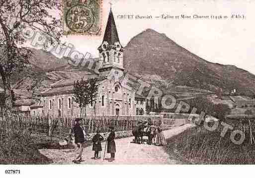 Ville de CRUET, carte postale ancienne