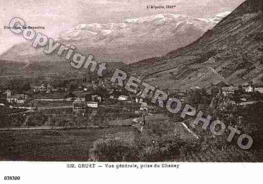 Ville de CRUET, carte postale ancienne