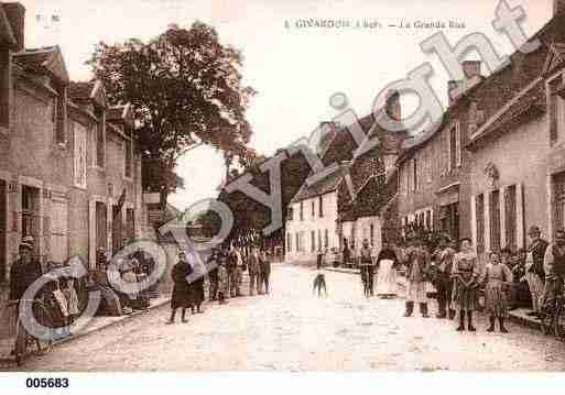 Ville de GIVARDON, carte postale ancienne