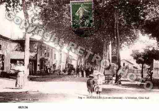 Ville de HOUEILLES, carte postale ancienne