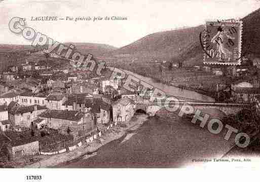 Ville de LAGUEPIE, carte postale ancienne