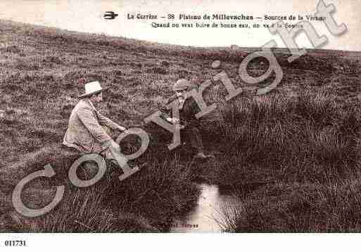 Ville de MILLEVACHES, carte postale ancienne