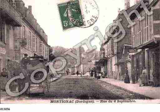 Ville de MONTIGNAC, carte postale ancienne